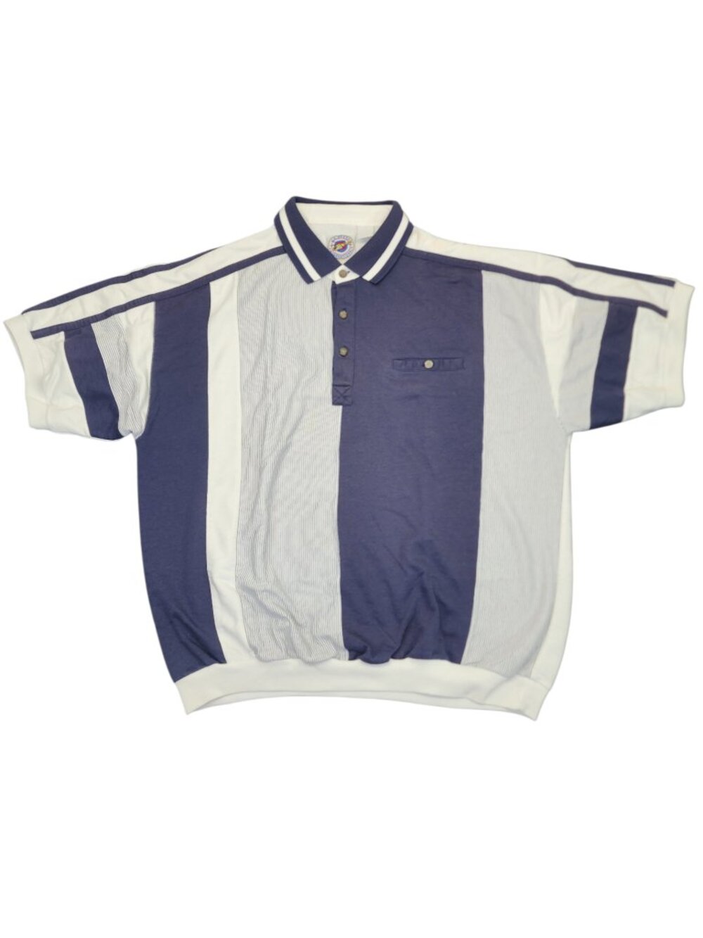 Vintage LD Sport Short Sleeve Pocket Polo Shirt Striped 3XL Bowling